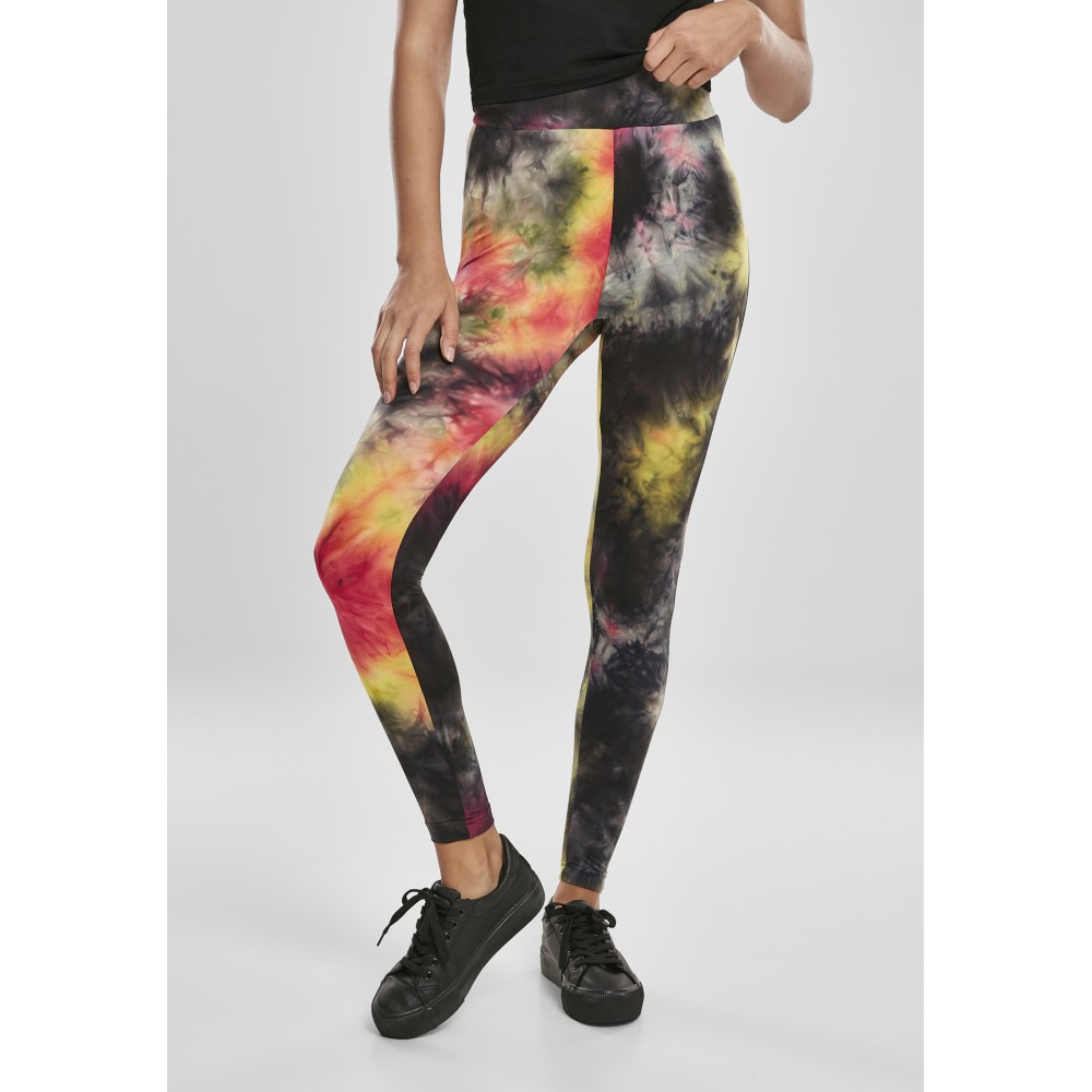 Urban Classics - Tie Dye High Waist Leggings - Multicolours